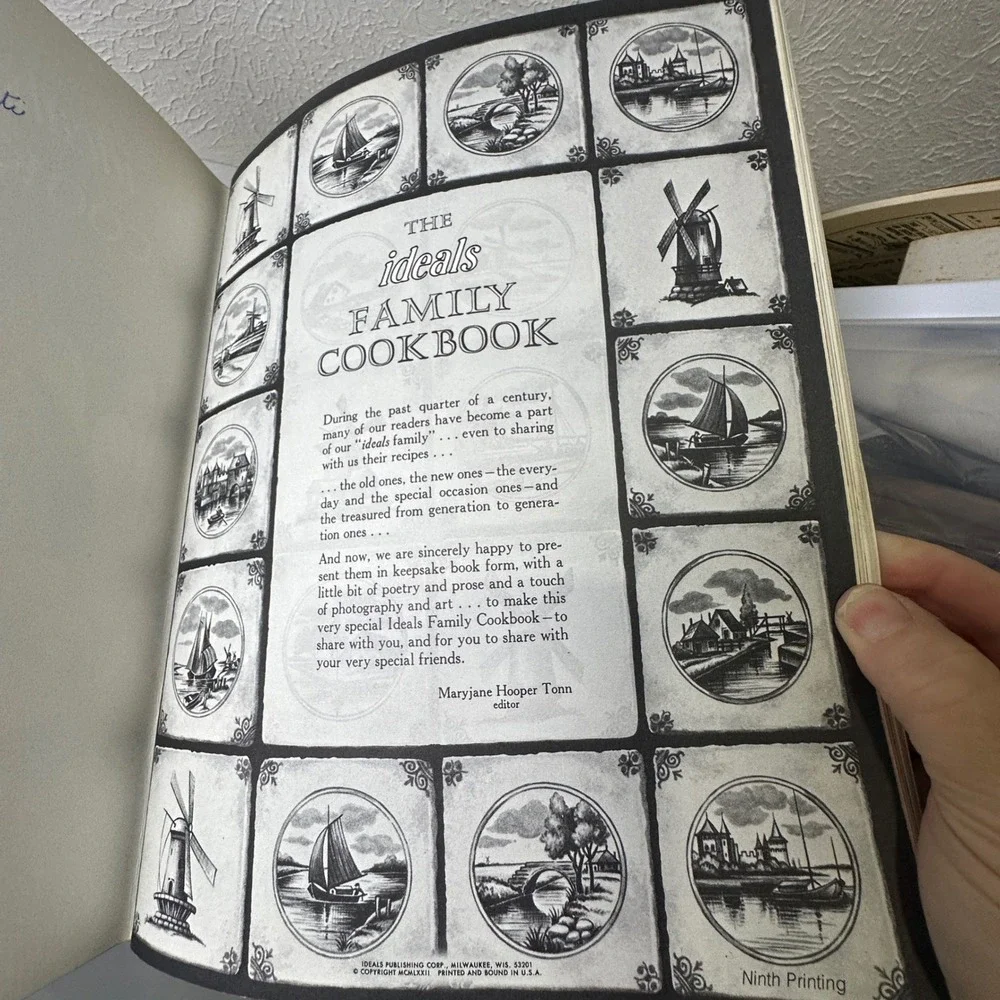 Vintage 1972 The Ideals Family Cookbook Maryjane Hooper Tonn Retro Recipes